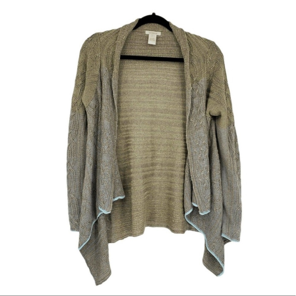 Sundance Open Front Linen Rayon Cardigan Sweater S